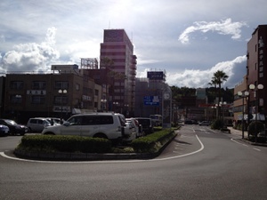 延岡駅のロータリー 延岡駅のロータリー