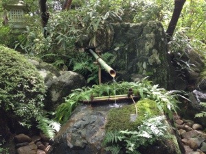 苔庭のししおどし 苔庭のししおどし