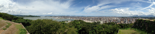 湊山公園の山頂からのパノラマ